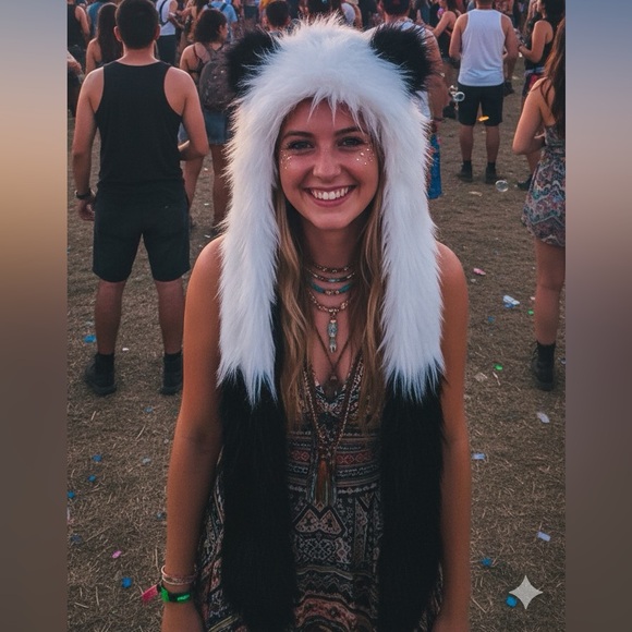 Panda festival hood - Picture 1 of 6